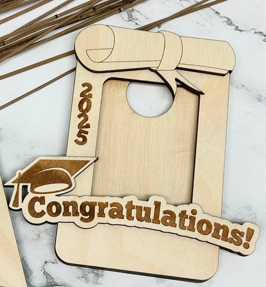 Congratulations Graduation 2025 Wood Photo Frame
