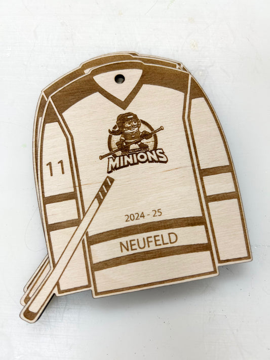 Custom Logo Ringette Jersey Christmas Ornament