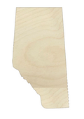 wooden shape of Alberta