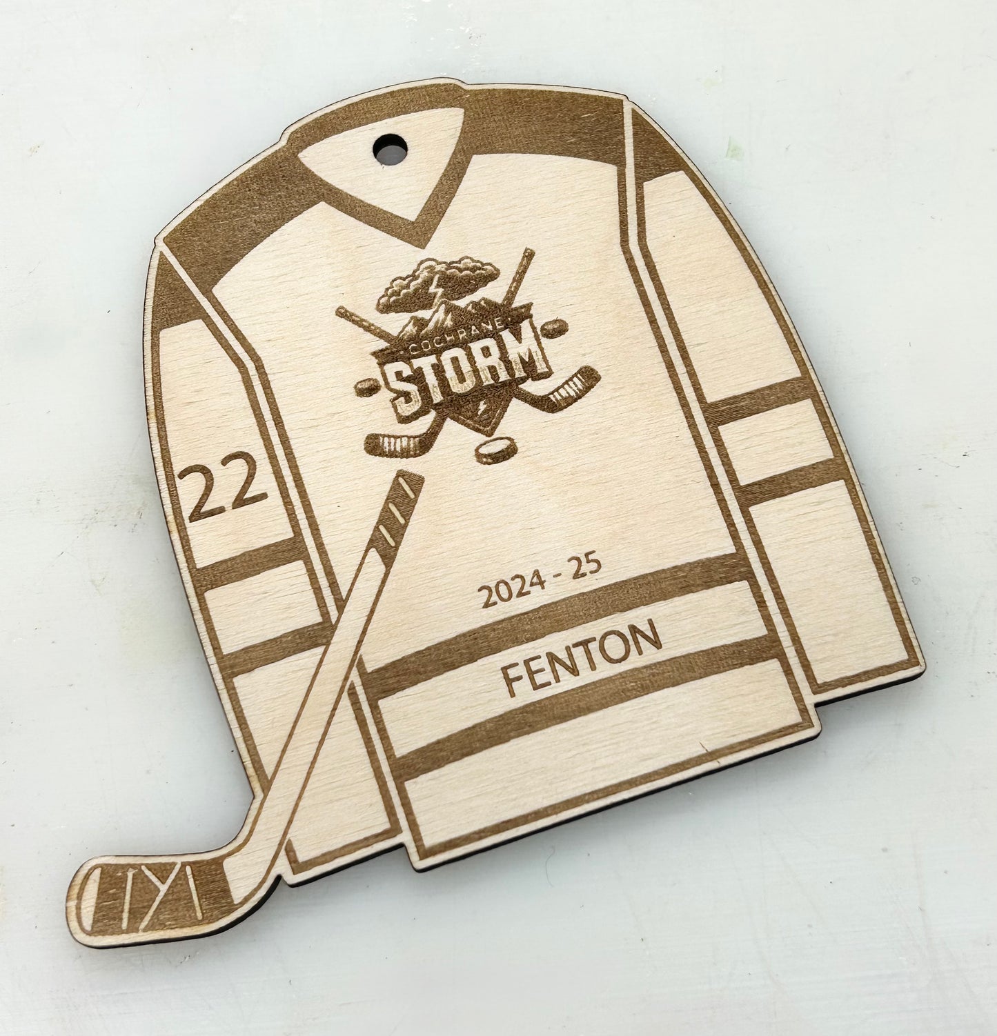 Custom Logo Hockey Jersey Christmas Ornament