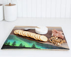 Northern Lights Resin and Black Walnut Charcuterie Board