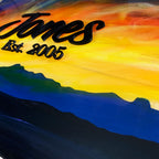 Mountain Sunset Resin Art Name Sign