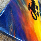 Mountain Sunset Resin Art Name Sign