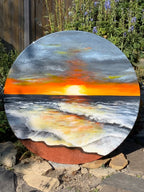 Maui Sunset Ocean Resin Artwork