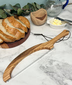 Olive Wood Hand Crafted Wooden Bread Bow Knife