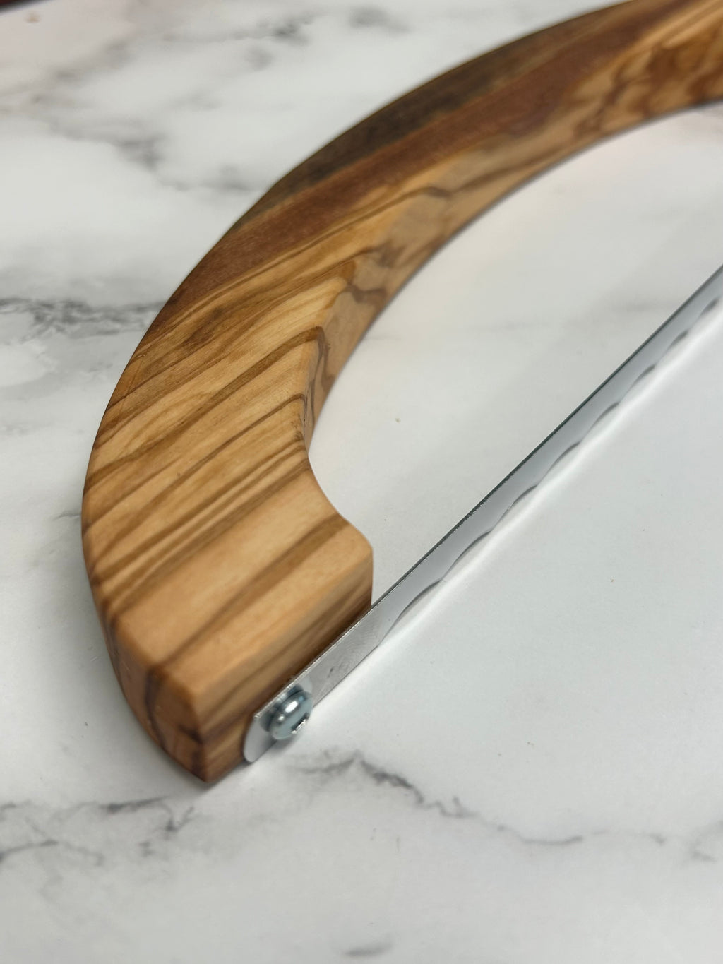 Olive Wood Hand Crafted Wooden Bread Bow Knife