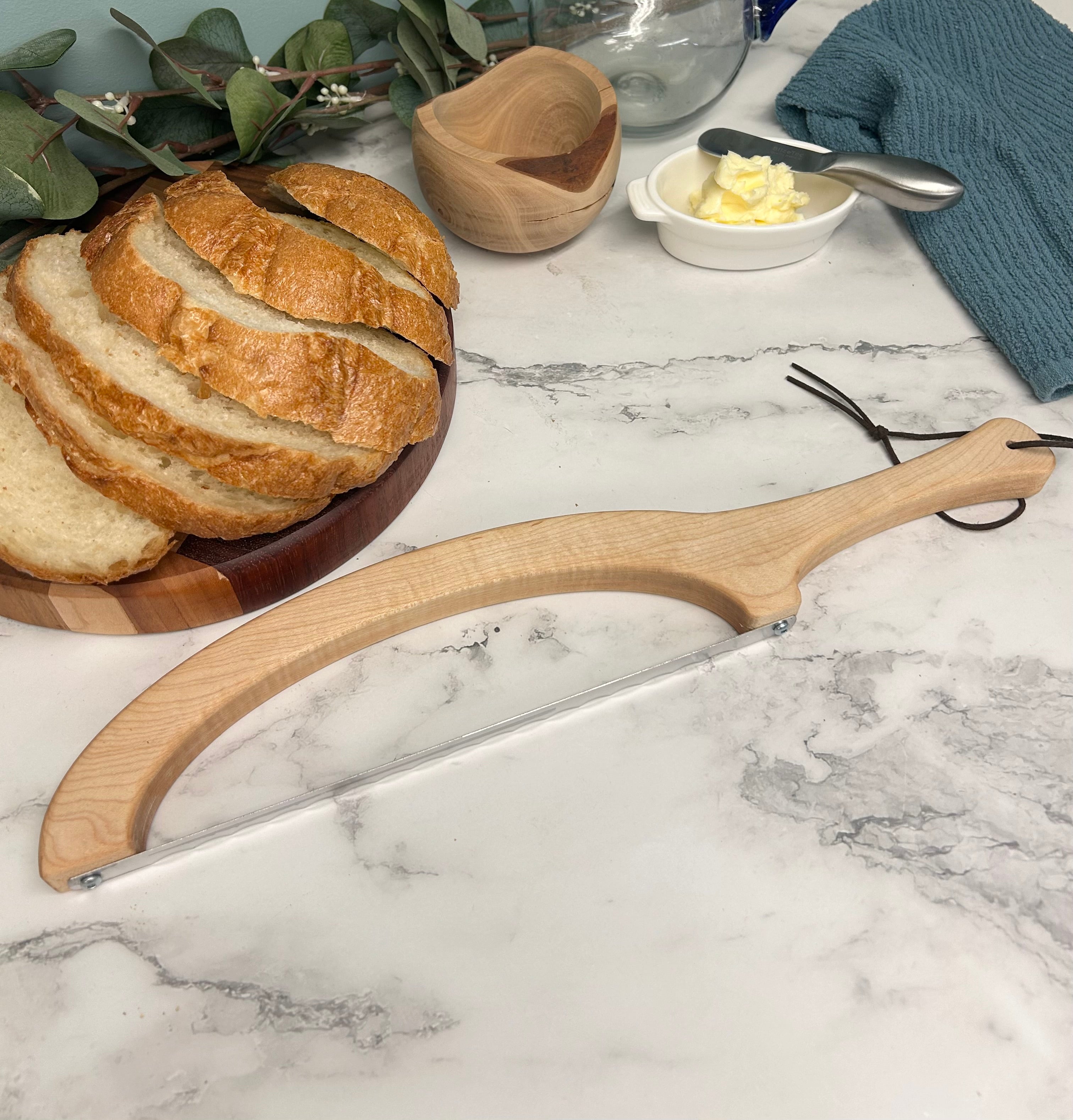 Maple Hand Crafted Wooden Bread Bow Knife
