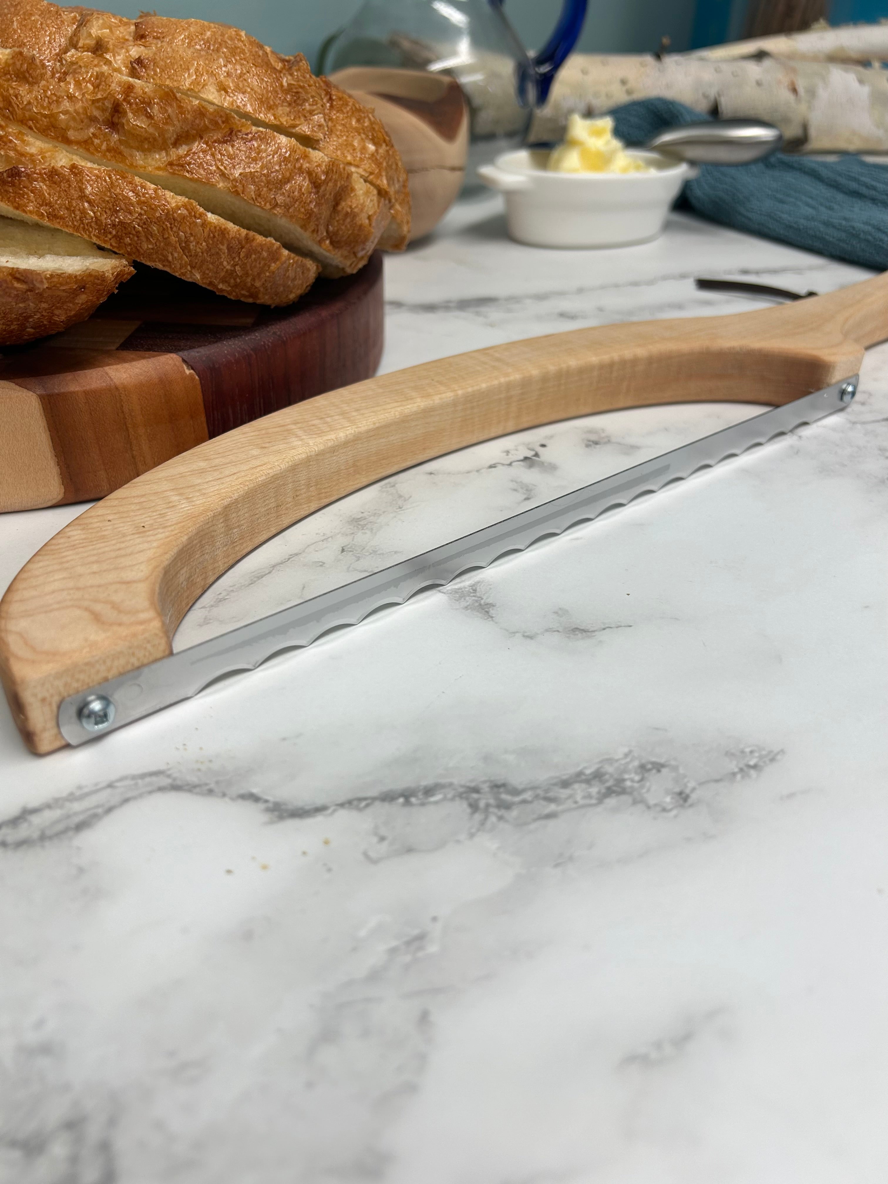 Maple Hand Crafted Wooden Bread Bow Knife