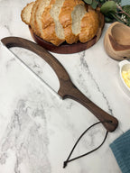 Discounted Black Walnut Hand Crafted Wooden Bread Bow Knife