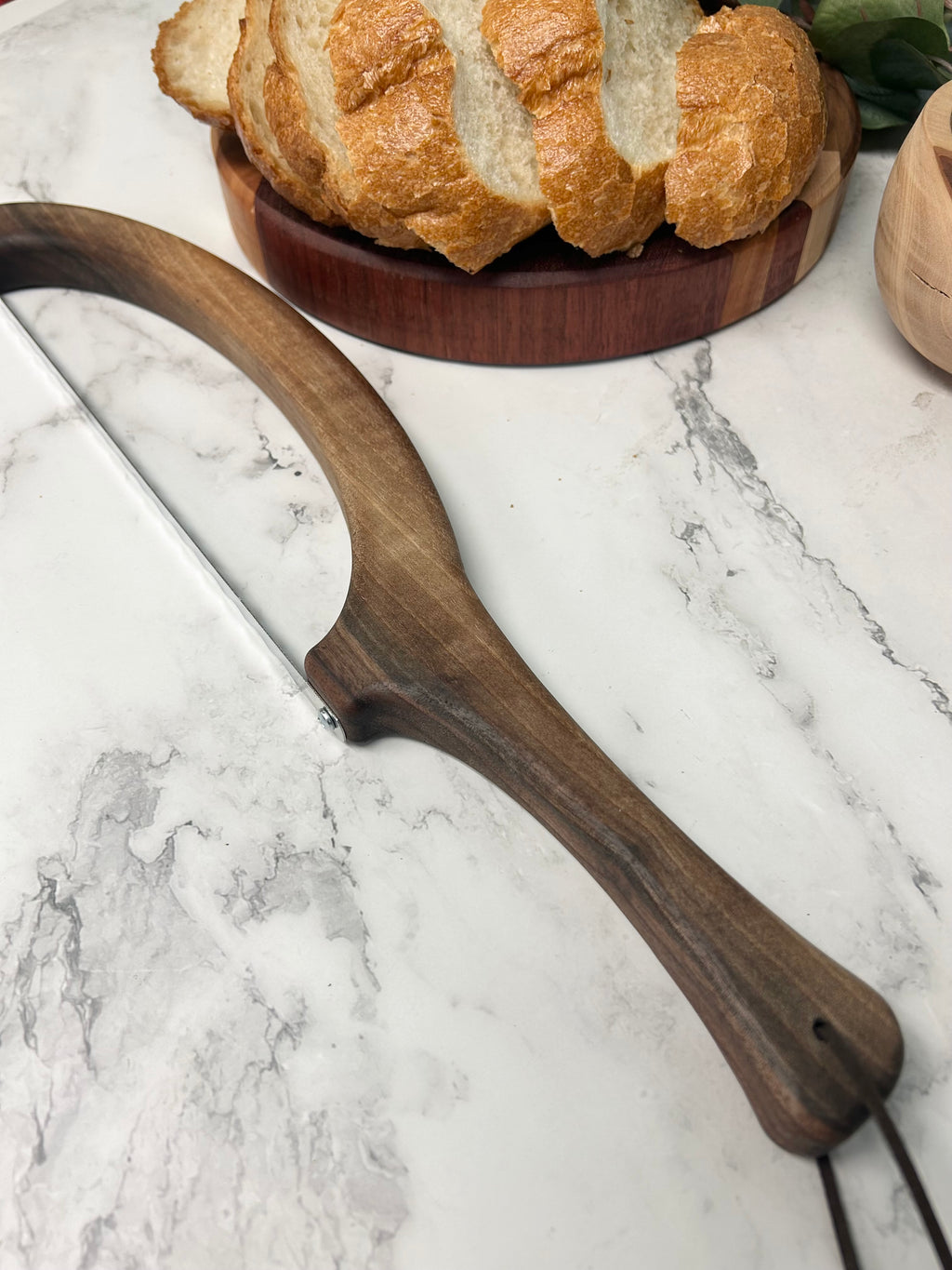 Black Walnut Hand Crafted Wooden Bread Bow Knife
