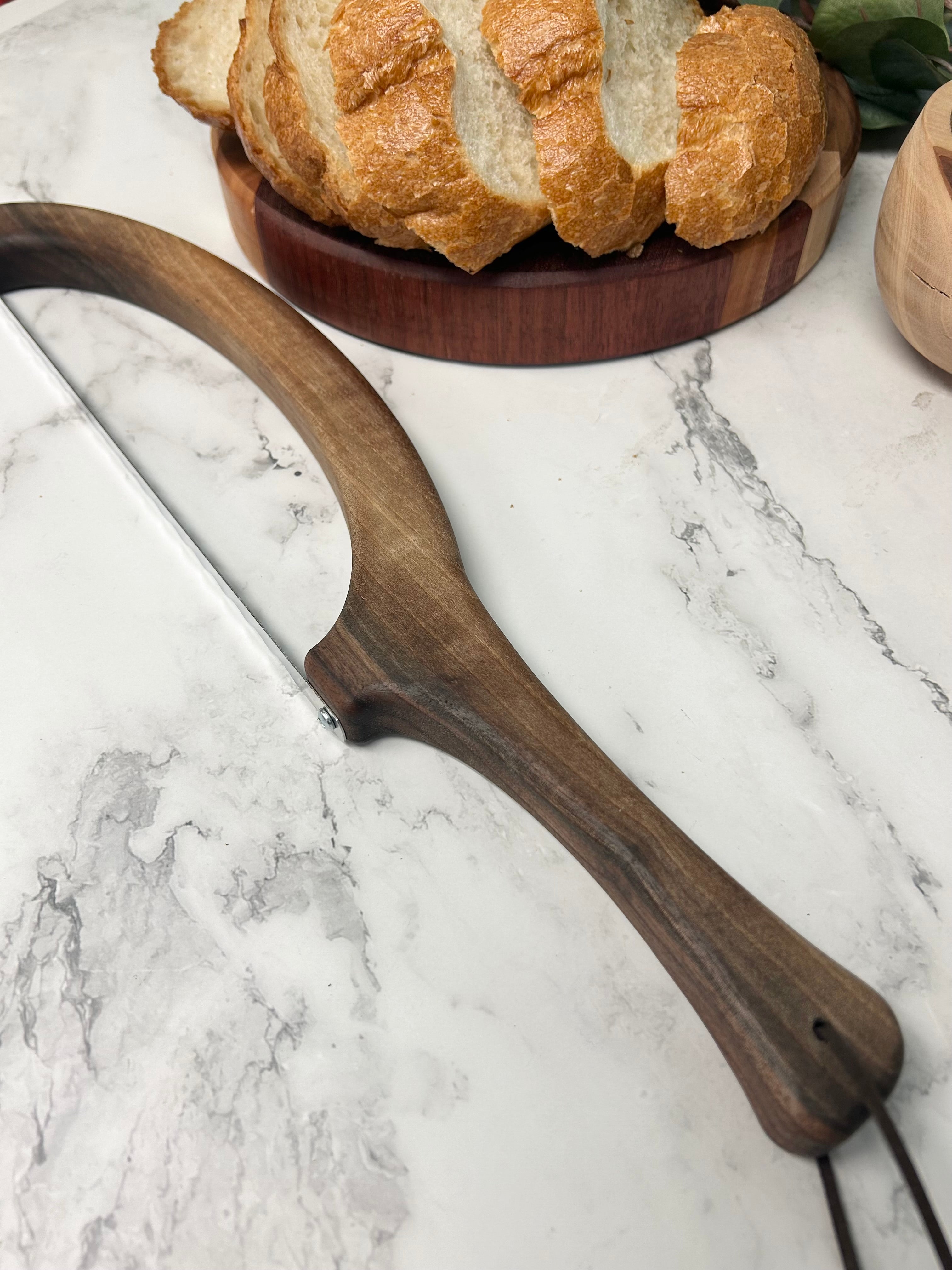 Black Walnut Hand Crafted Wooden Bread Bow Knife