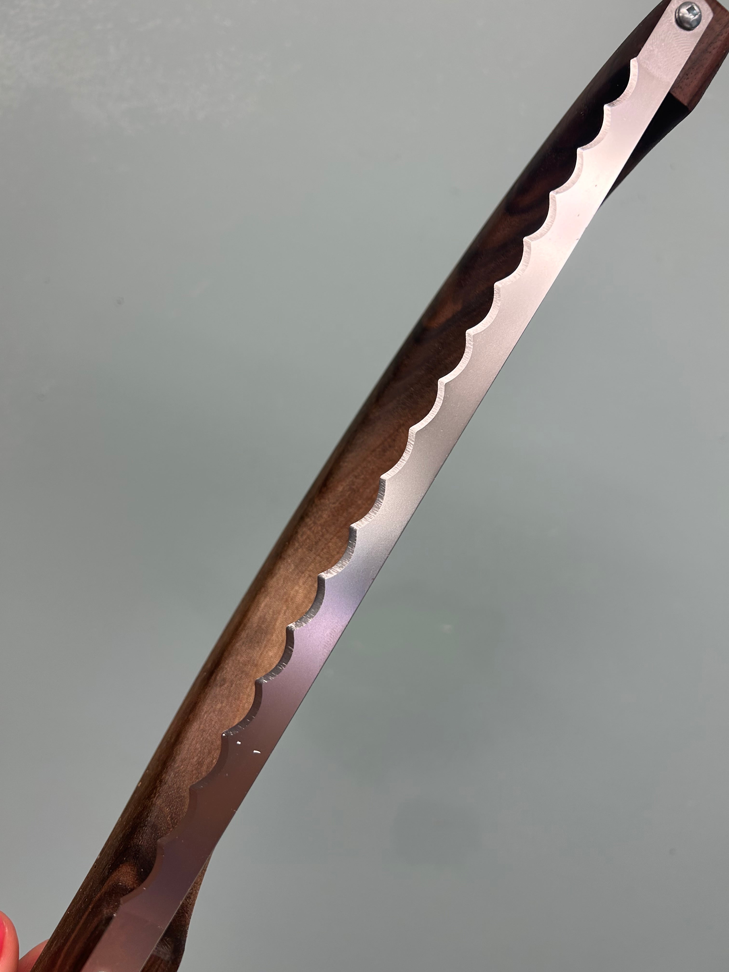 Black Walnut Hand Crafted Wooden Bread Bow Knife