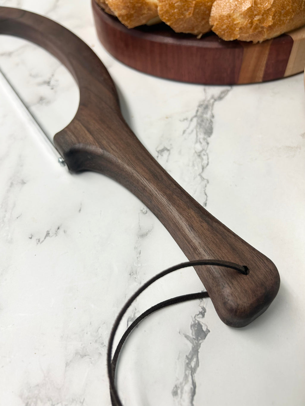 Black Walnut Hand Crafted Wooden Bread Bow Knife