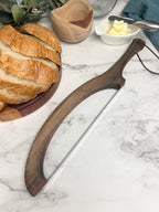Black Walnut Hand Crafted Wooden Bread Bow Knife