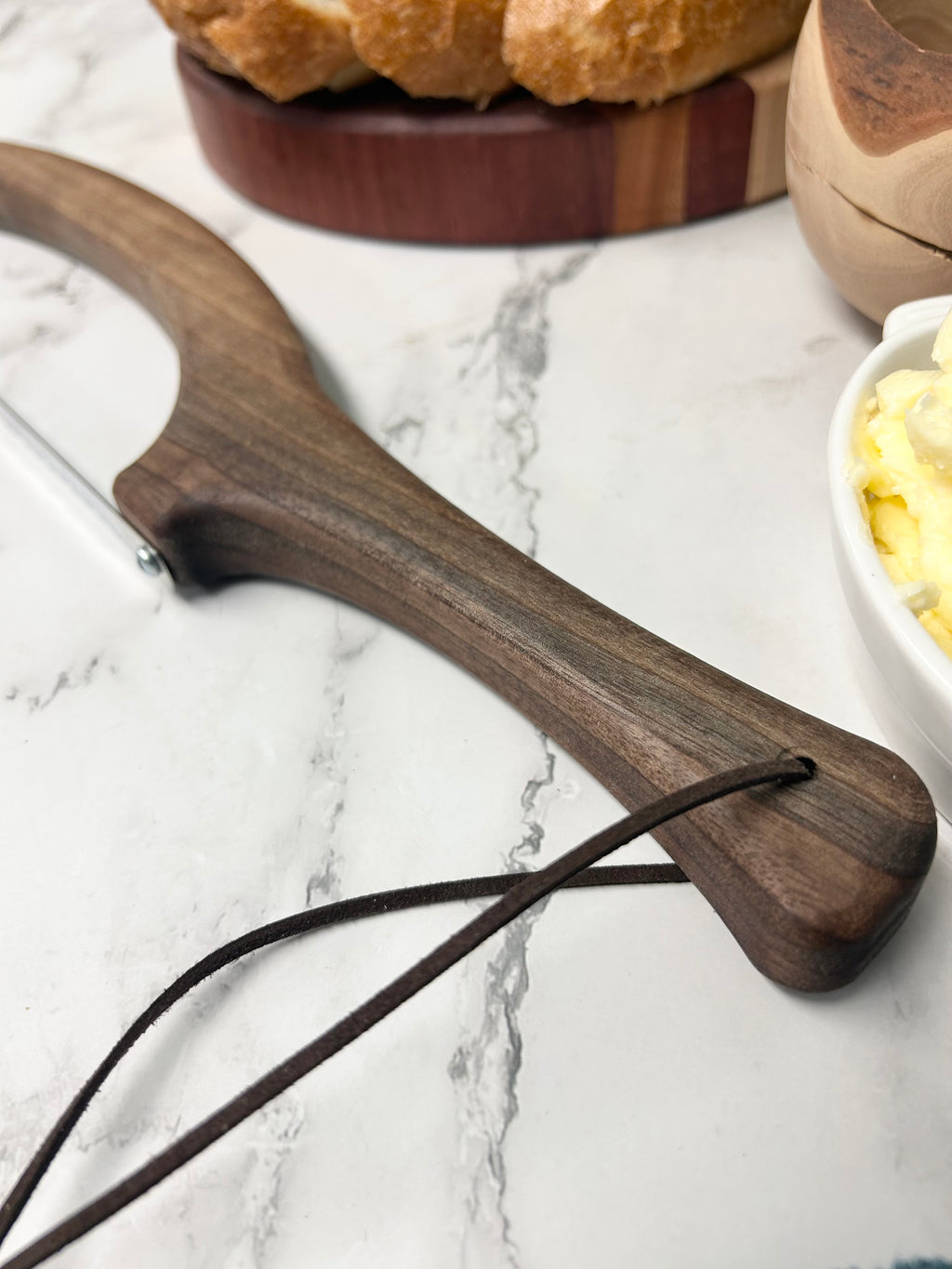 Black Walnut Hand Crafted Wooden Bread Bow Knife
