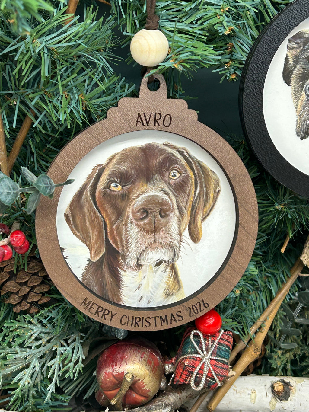 Pet Portrait Christmas Ornament