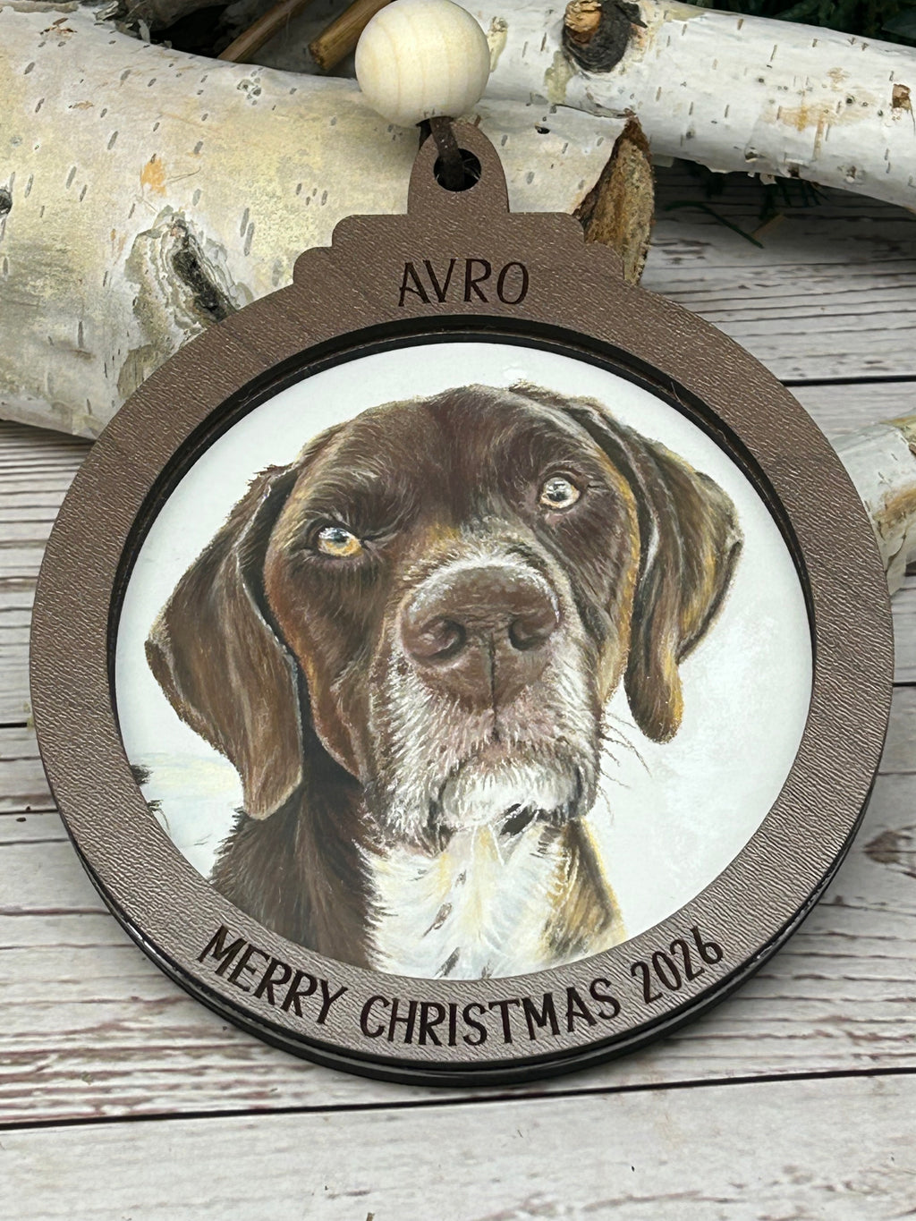 Pet Portrait Christmas Ornament