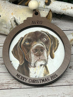 Pet Portrait Christmas Ornament