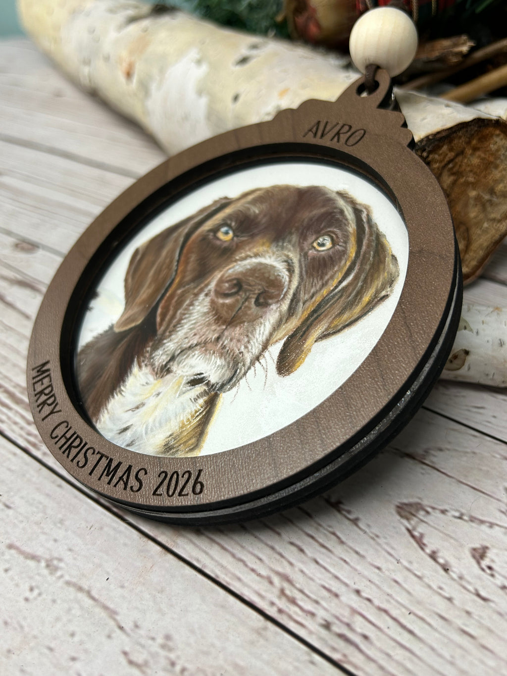 Pet Portrait Christmas Ornament