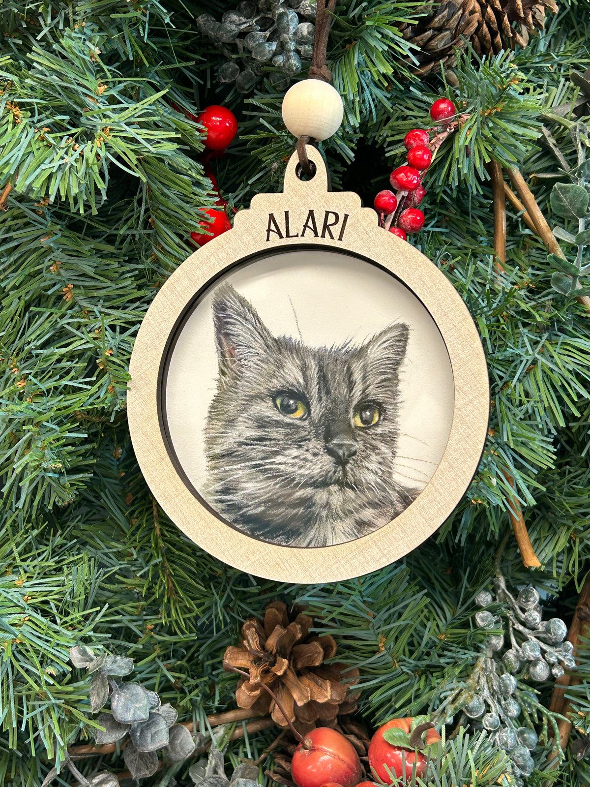 Pet Portrait Christmas Ornament