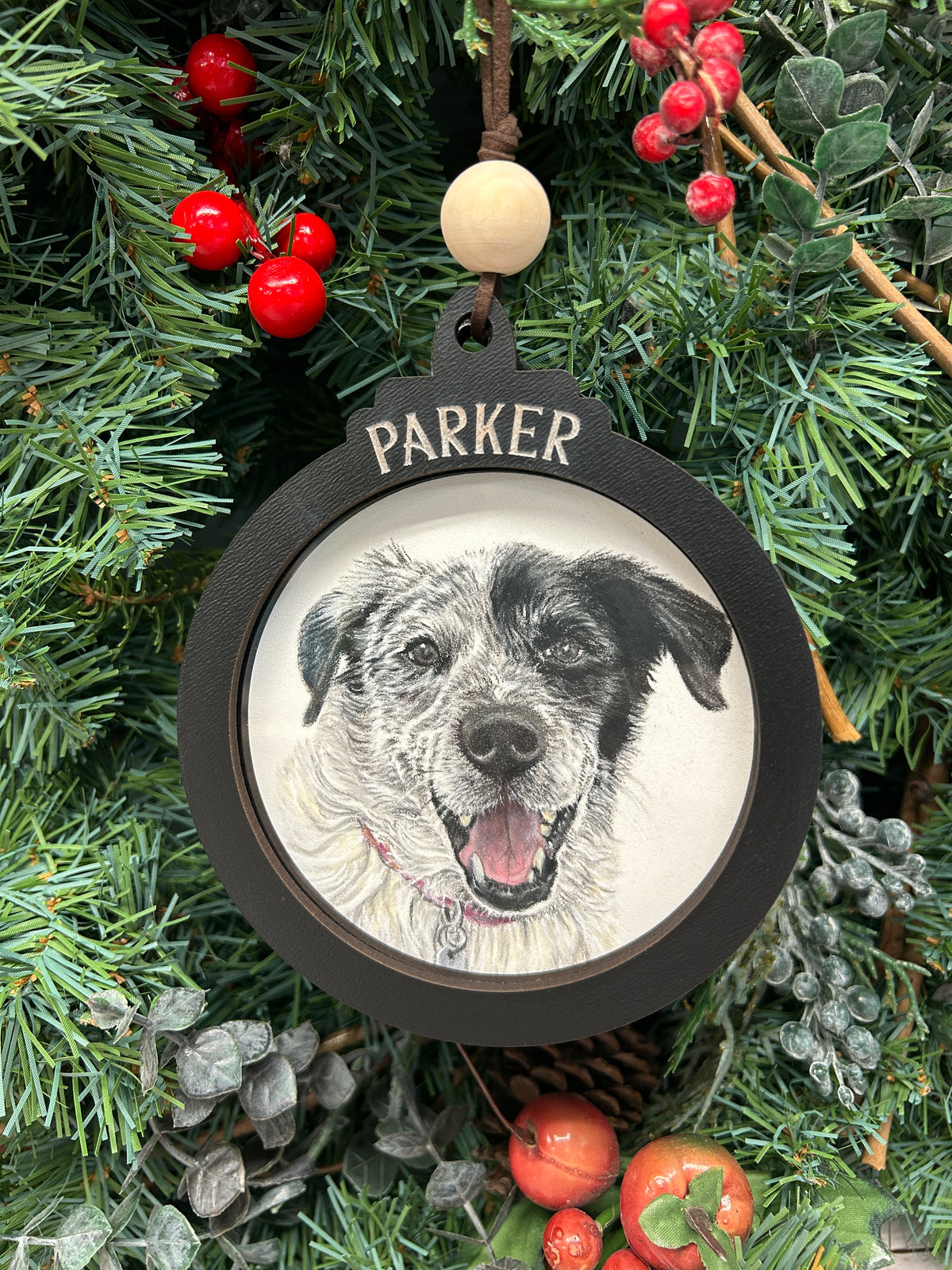 Pet Portrait Christmas Ornament