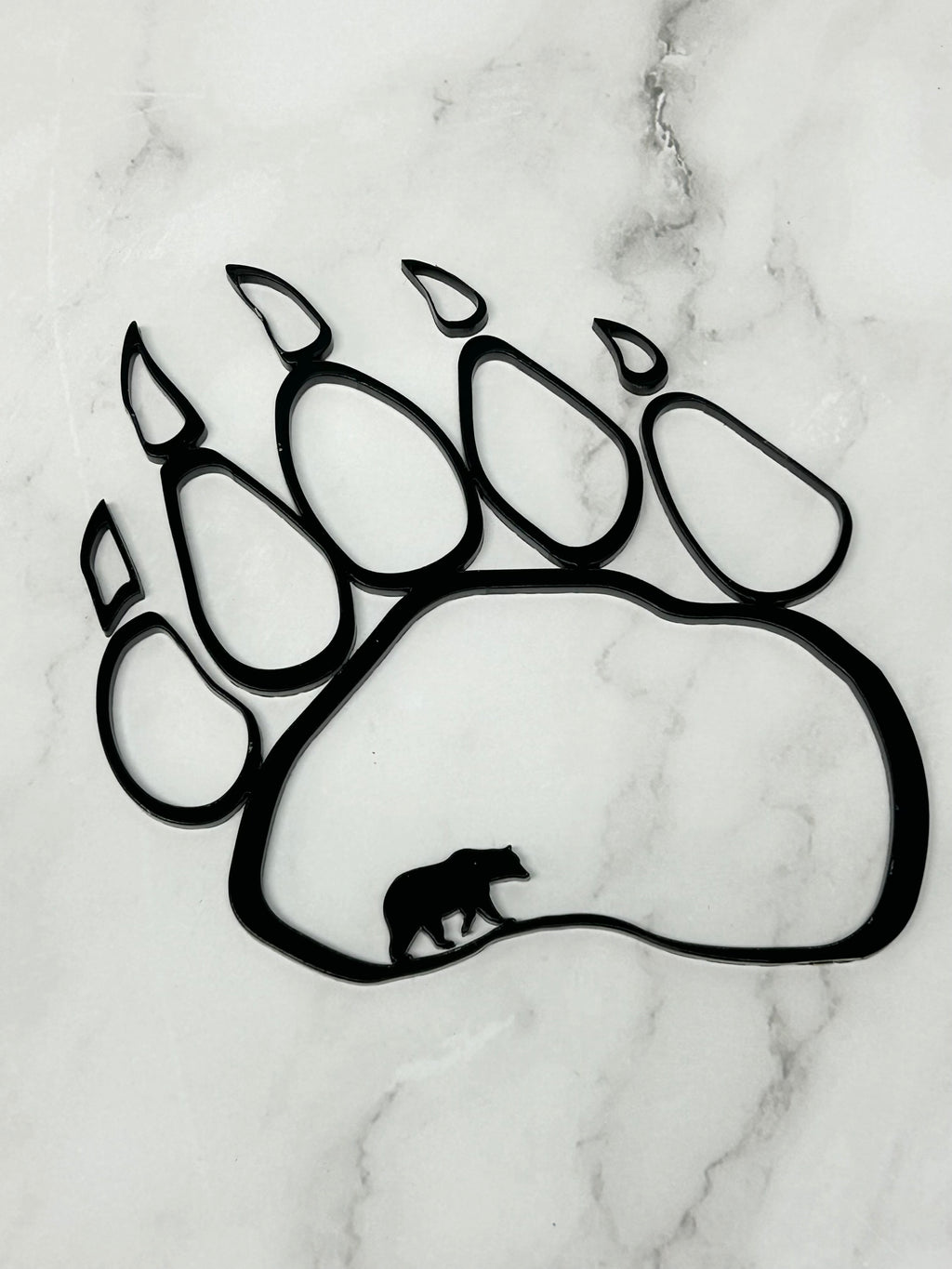 Mini Bear Paw Acrylic Outline
