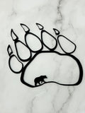 Mini Bear Paw Acrylic Outline