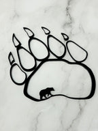 Mini Bear Paw Acrylic Outline