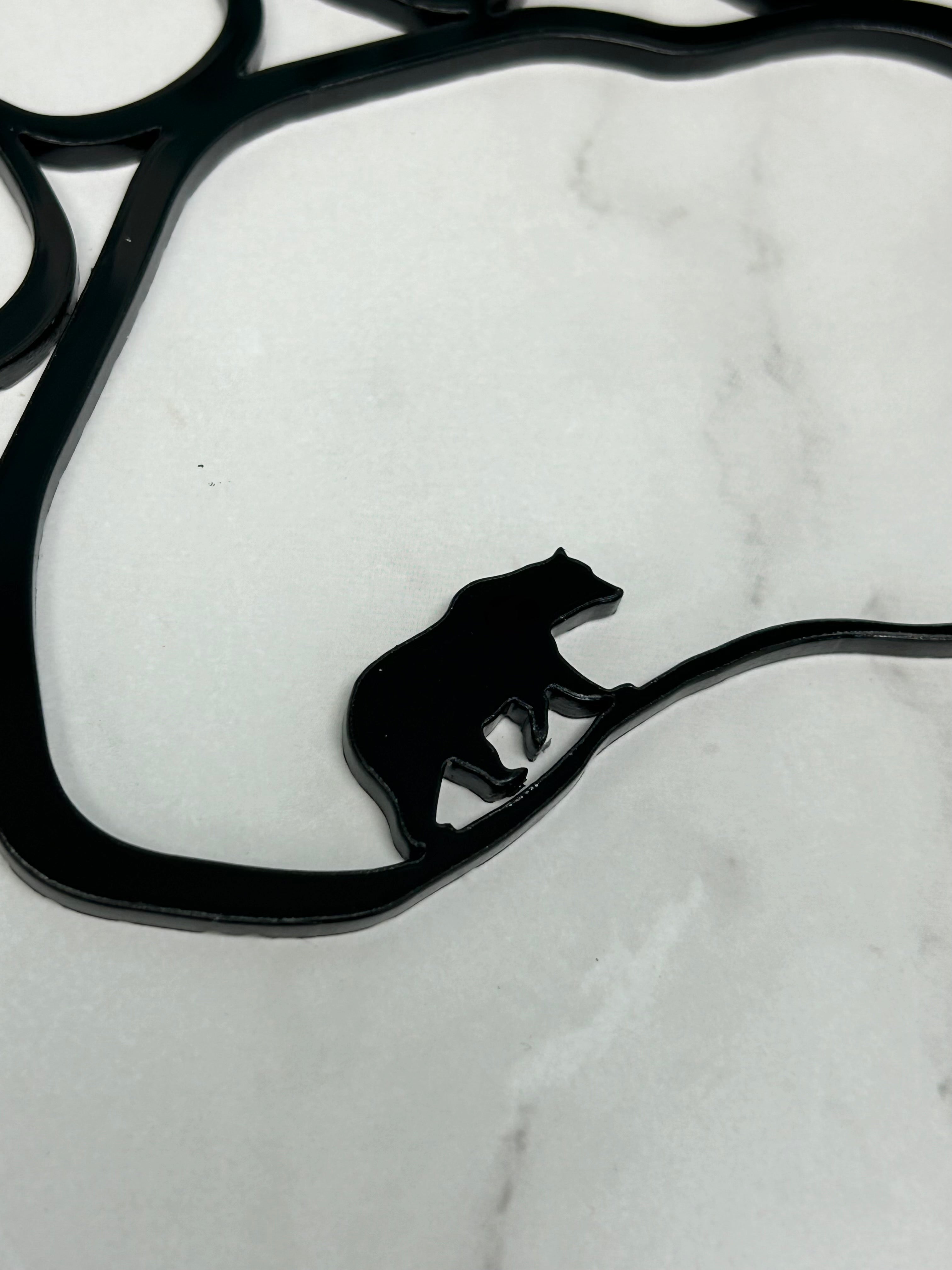 Mini Bear Paw Acrylic Outline