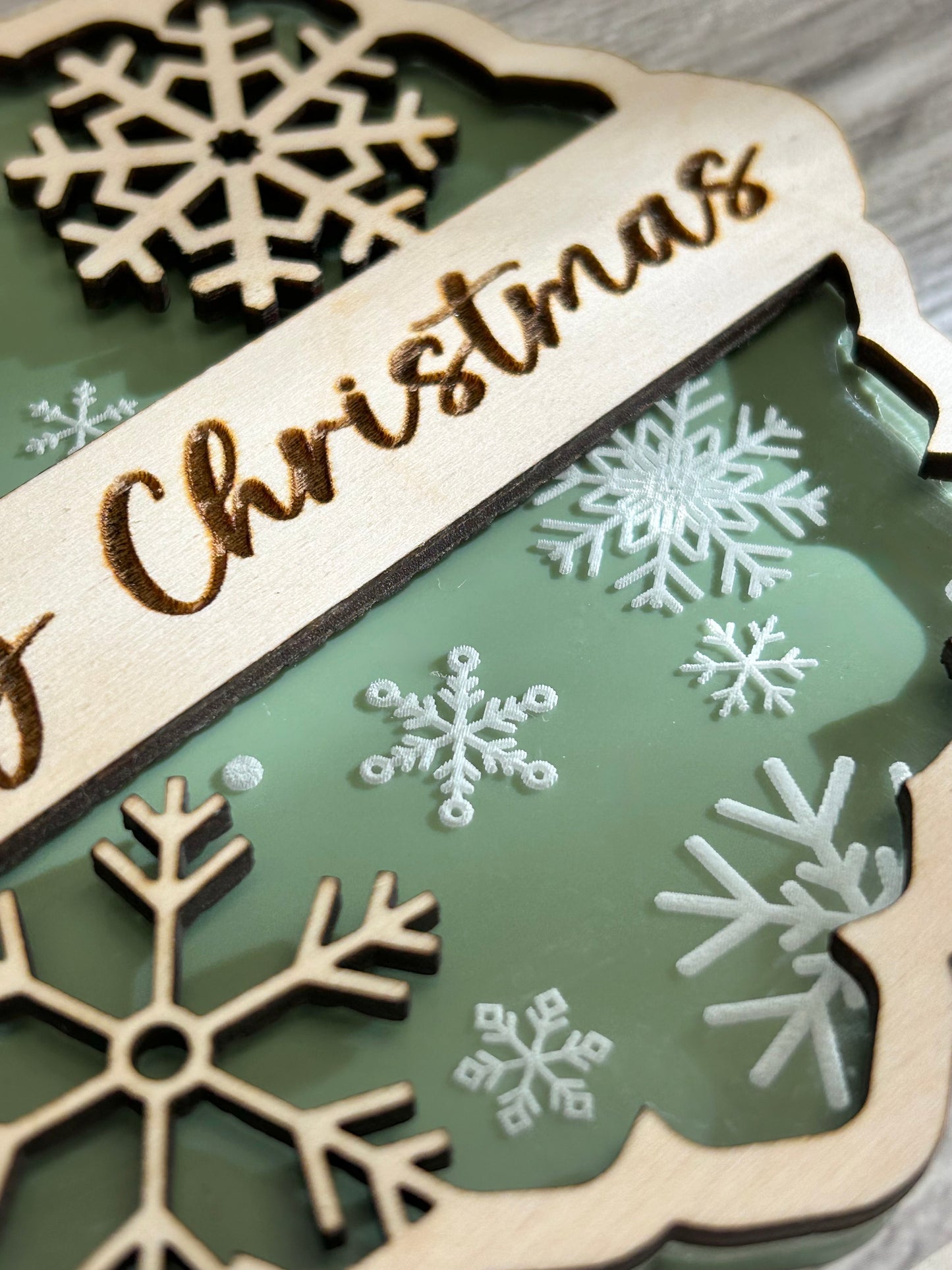 Engraved Snowflake Customizable Christmas Ornament