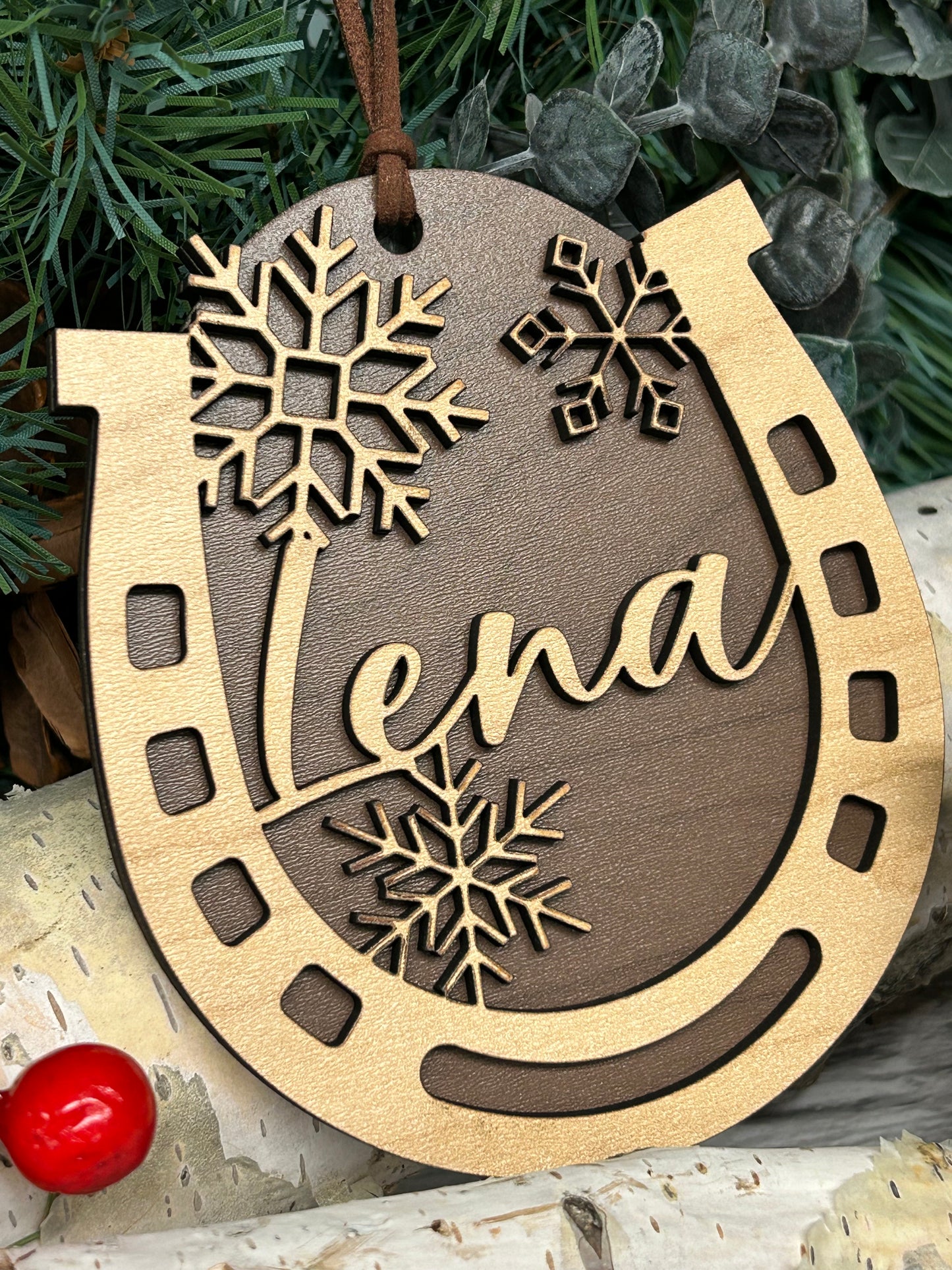 Horseshoe Snowflakes Ornament