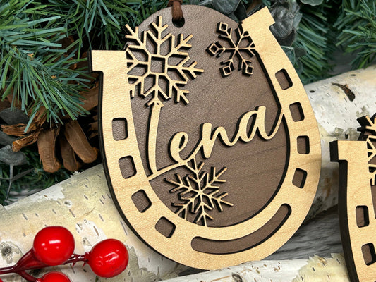 Horseshoe Snowflakes Ornament