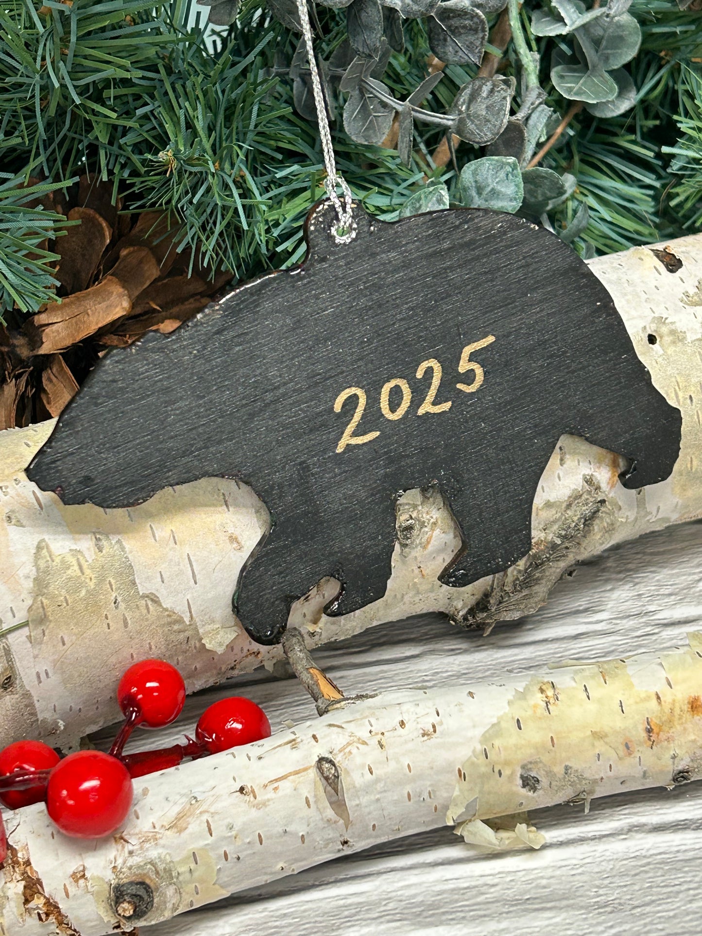 2025 Aurora Bear Resin Art Christmas Ornament