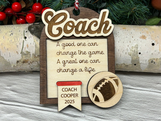Customizable Coach Appreciation Ornament