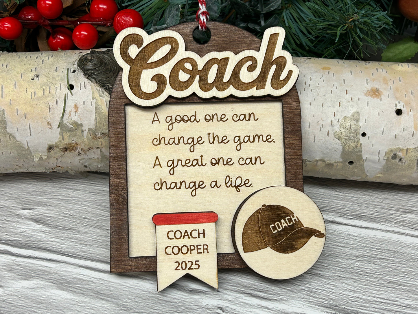 Customizable Coach Appreciation Ornament