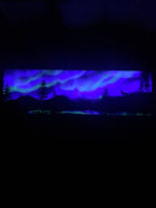 Kiore Northern Lights Wolf Resin Art