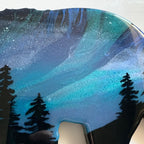 Blue Northern Lights Bear Art