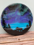 Northern Lights Resin Art  Sign