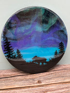 Northern Lights Resin Art  Sign
