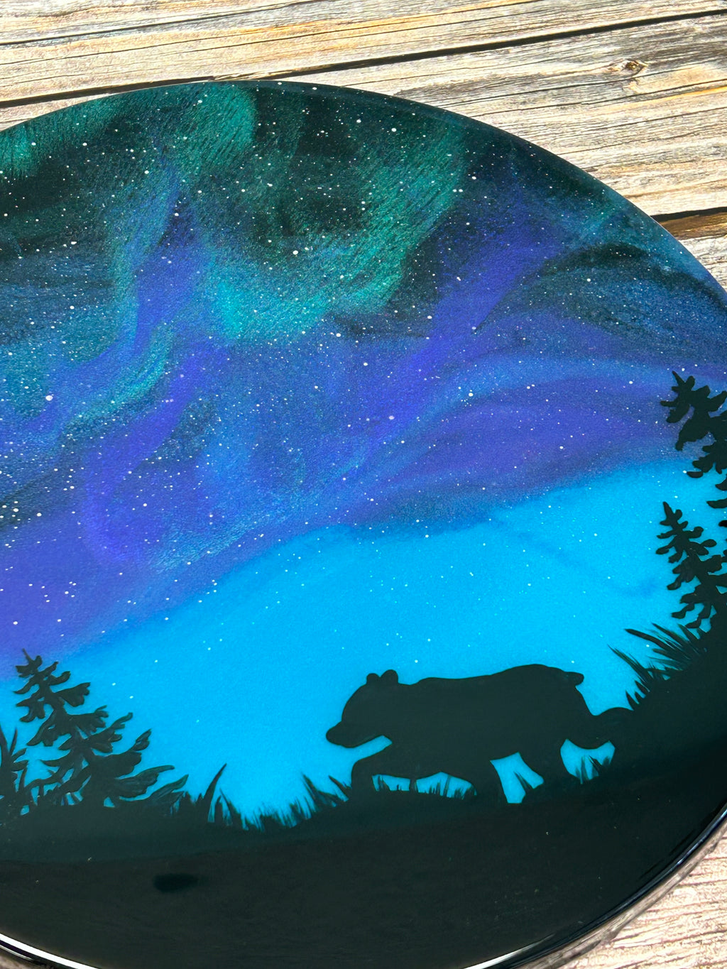 Northern Lights Resin Art  Sign