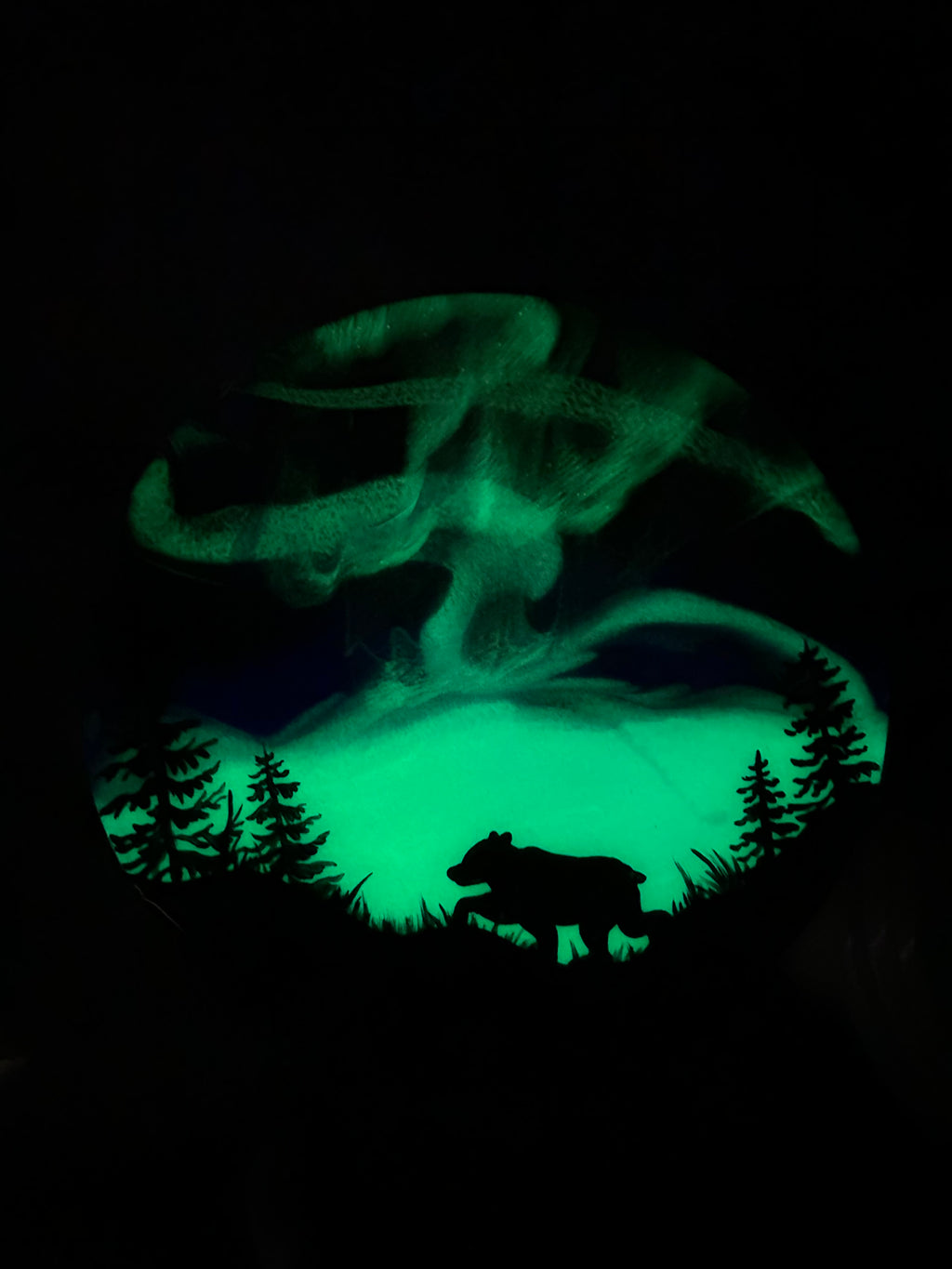 Northern Lights Resin Art  Sign