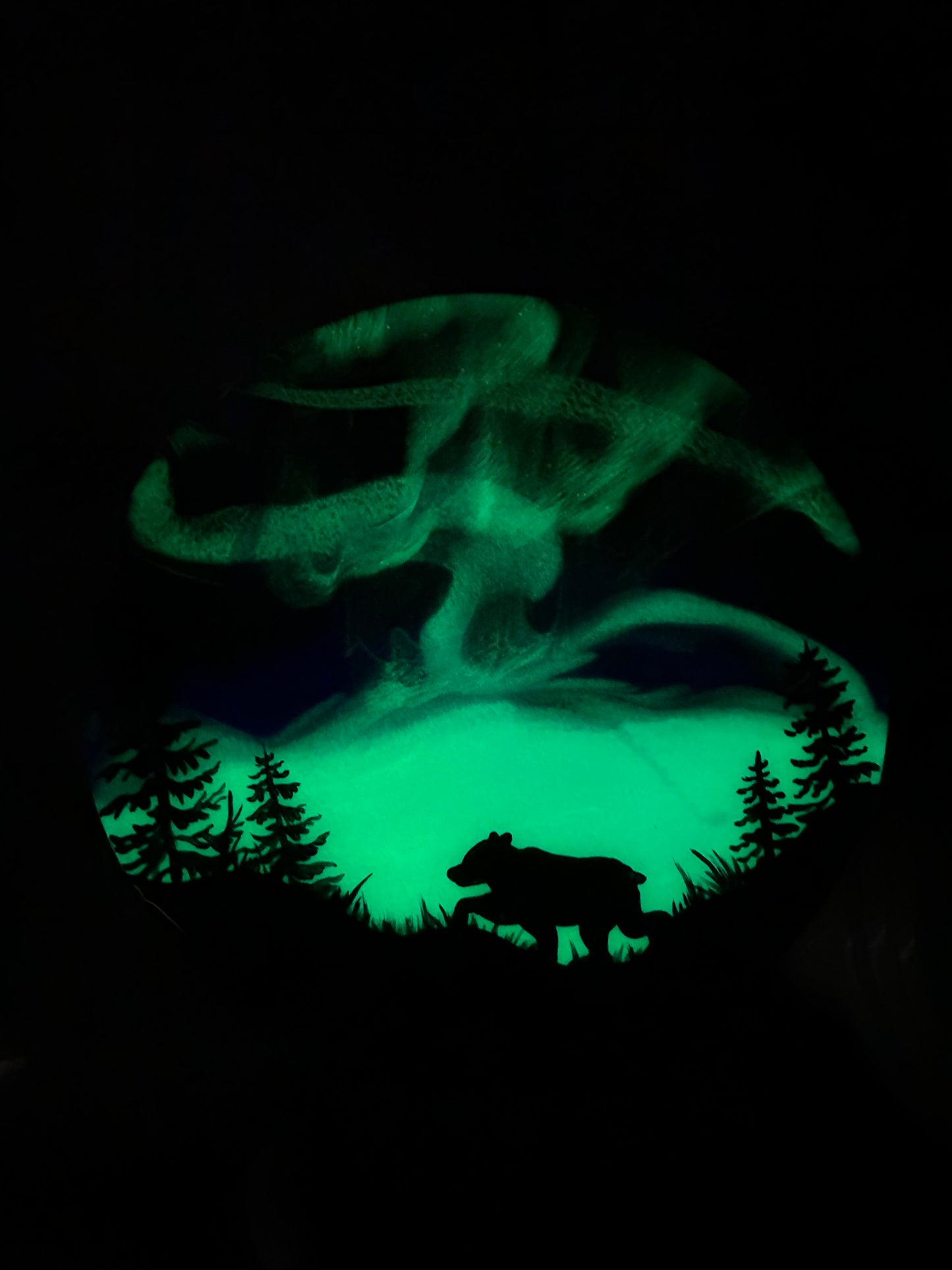 Northern Lights Resin Art  Sign