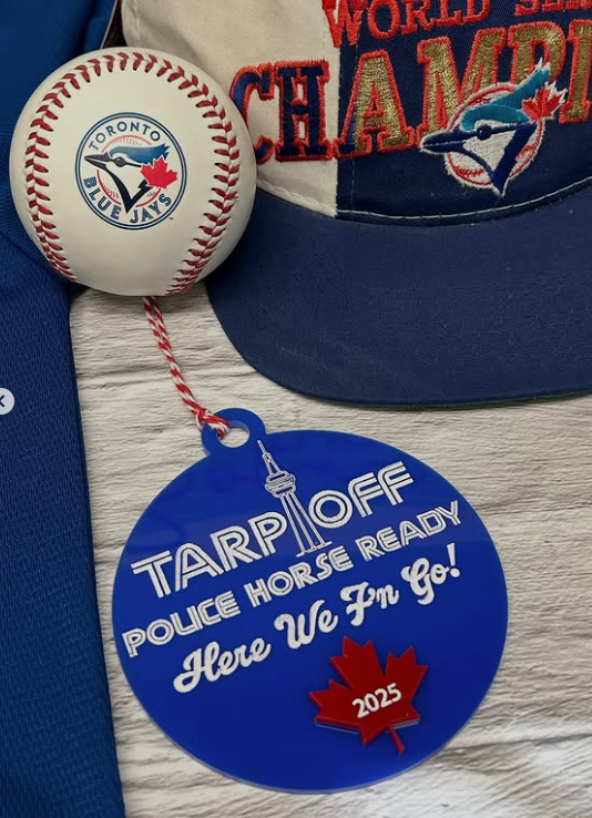 Tarps Off Horses Ready Christmas Ornament