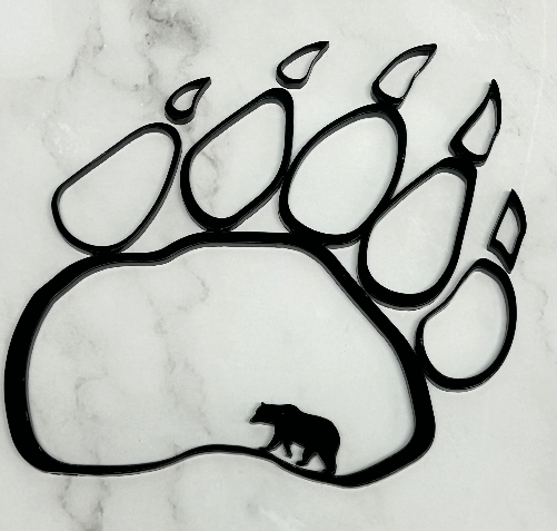 LEFT PAW  Bear Paw Acrylic Outline