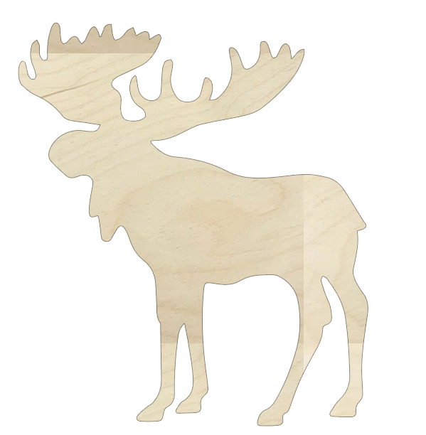 Moose Unpainted Wooden Blank