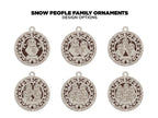 Customizable Snow Family Ornament