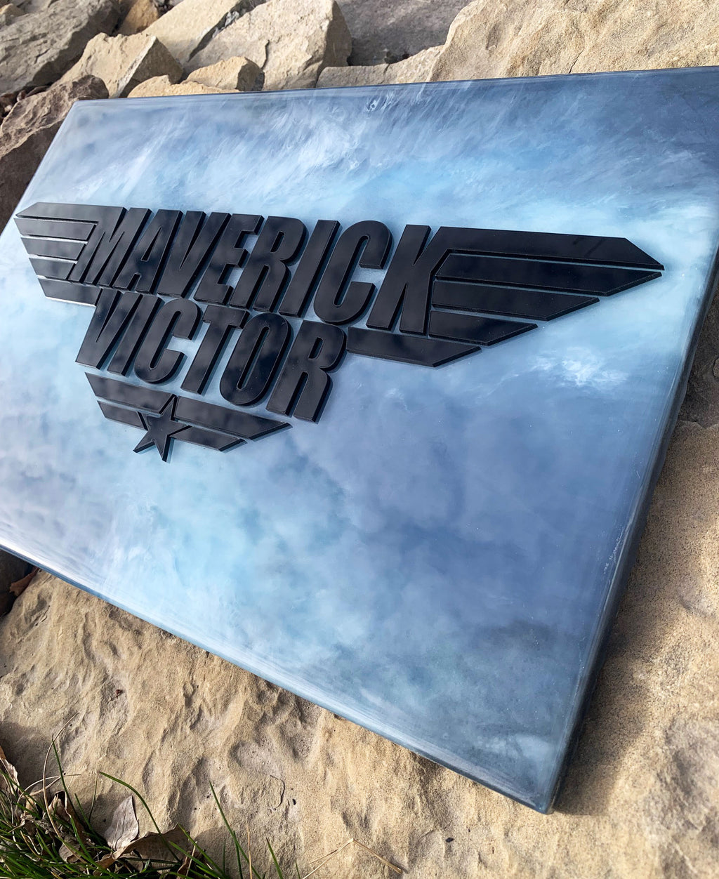 Aviation Resin Art Name Sign