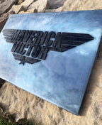 Aviation Resin Art Name Sign