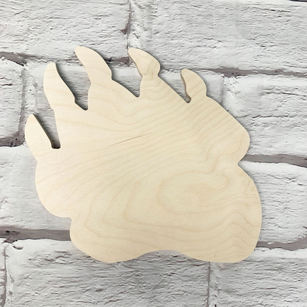 Bear Paw Unpainted Wooden Blank
