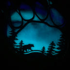 Mini Bear Paw Northern Lights Resin Art